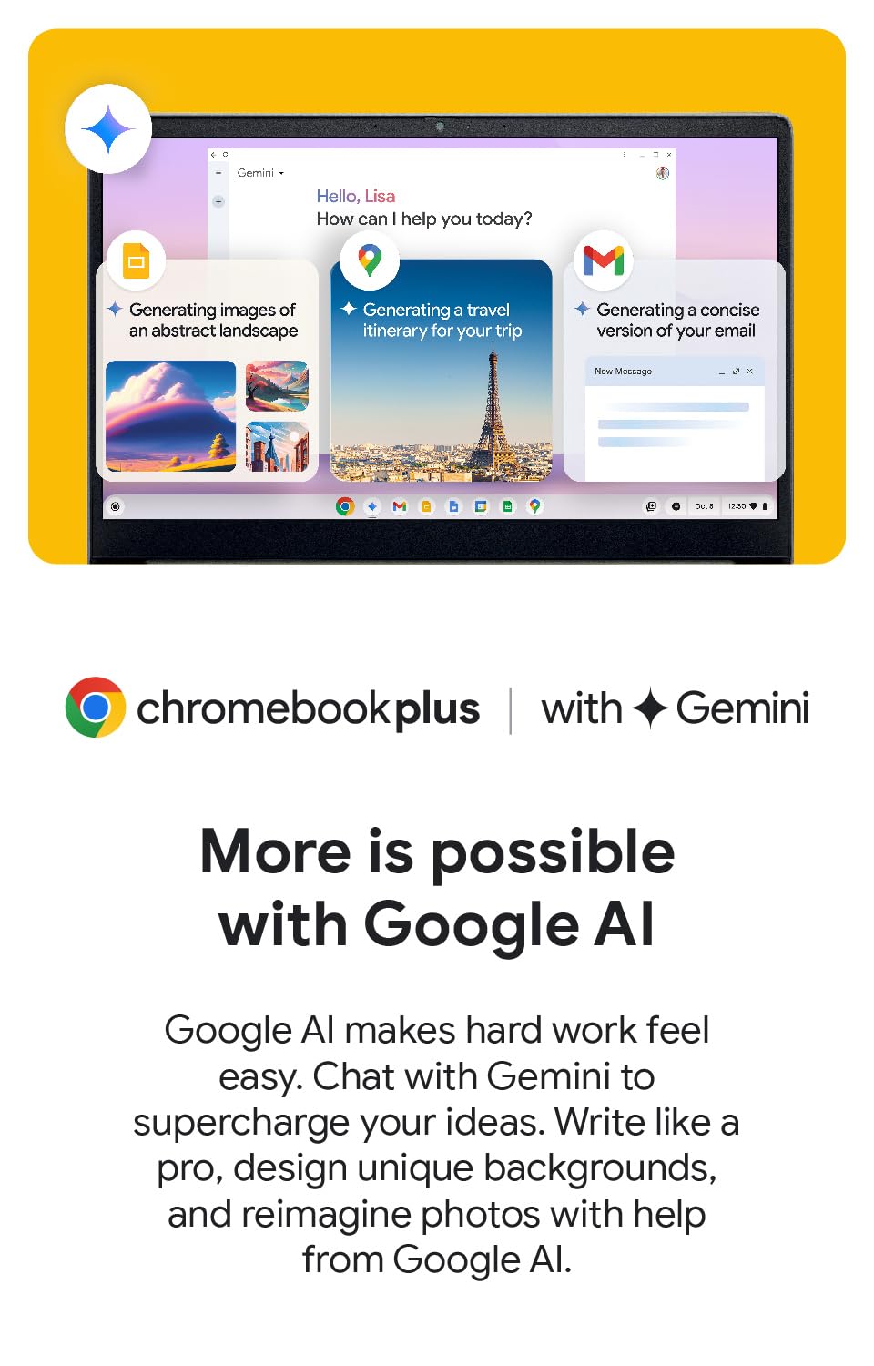 acer Chromebook Plus 514 Laptop - 14 WUXGA, AMD Ryzen 3, 8GB RAM, 128GB SSD, Wi-Fi 6E, FHD Camera, Steel Gray